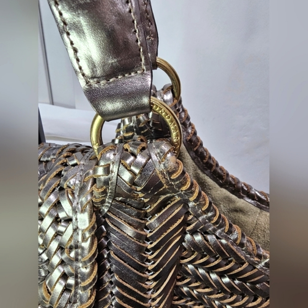 Anya Hindmarch Metallic Woven-Leather Bag - Picture 8 of 16